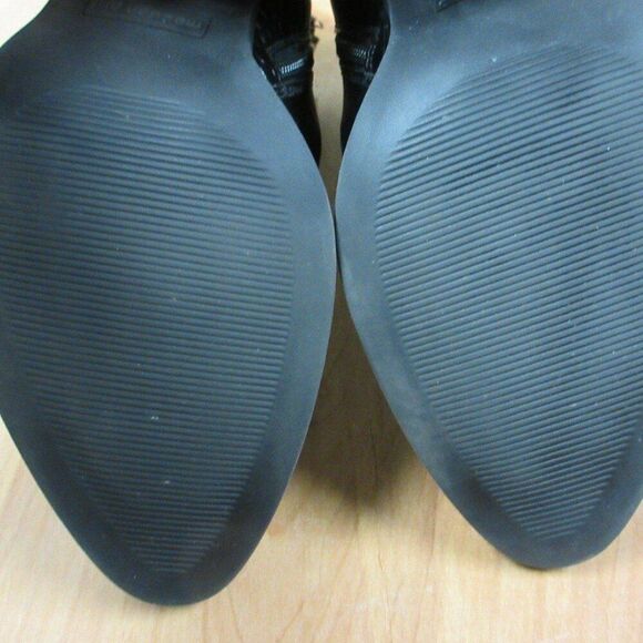 MADDEN GIRL Klicck Black Faux Leather Ankle Boots Sz 9.5 Snakeskin Croc Bootie - Picture 12 of 12